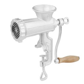 Manual Meat Grinder, Heavy Duty Cast Iron Hand Meat Grinder with Steel Table Clamp, Meat Mincer Sausage Maker with 1 Cutting Blade, 2 Cutting Pla
