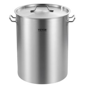 Stainless Steel Stockpot, 36 Quart Cooking Pots, Cookware Sauce Pot with Basket, Lid, and Handle, Heavy Duty Commercial Grade Stock Pot